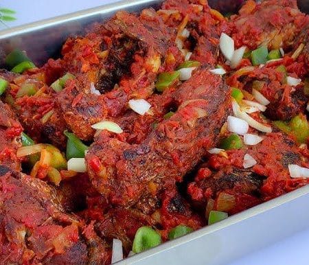 Fish in Tomato/ Pepper Mix
