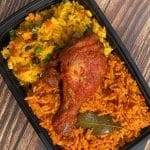 Firewood Jollof, Fried Rice, Chicken (Min Order 15)